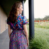 Cotton Poplin Meadow Flower Digital Print | Nerida Hansen – royal blue/light turquoise,  thumbnail number 5