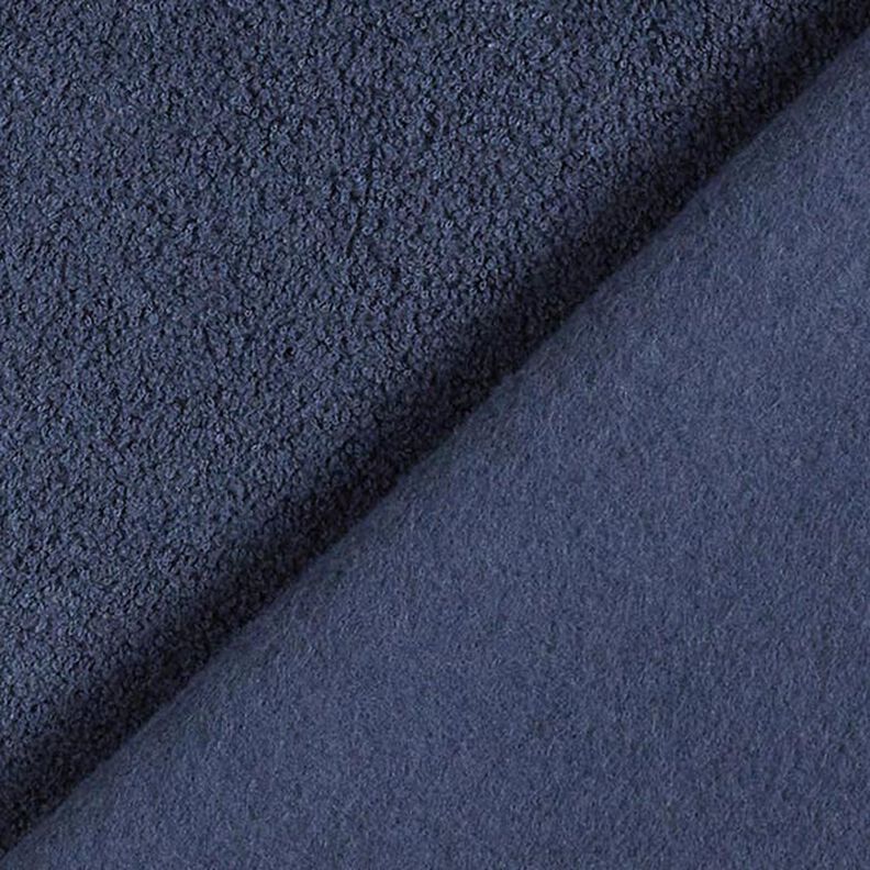 Cotton Sweatshirt Fabric Terry Fleece – navy blue,  image number 3
