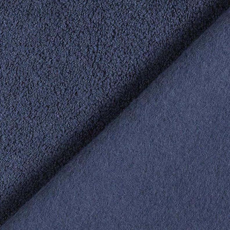 Cotton Sweatshirt Fabric Terry Fleece – navy blue,  image number 3