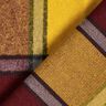 Coat Fabric roughened check – burgundy/curry yellow,  thumbnail number 4