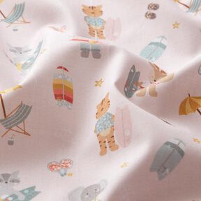 Organic Cotton Poplin surf animals – rosé, 