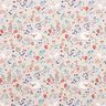 Cotton Poplin animals in a flower meadow – natural/fire red,  thumbnail number 1