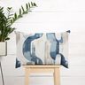Decor Fabric Half Panama abstract chain – ivory/blue,  thumbnail number 7