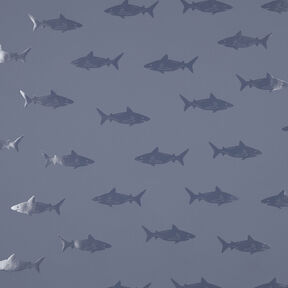 Raincoat Fabric Shark | by Poppy – blue grey, 