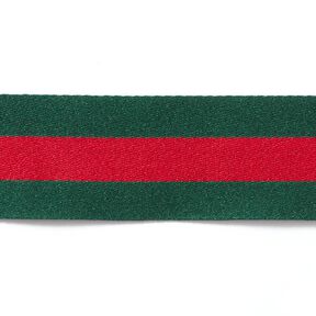 Striped Woven Ribbon [40 mm] – green/red, 