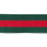 Striped Woven Ribbon [40 mm] – green/red,  thumbnail number 1