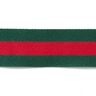 Striped Woven Ribbon [40 mm] – green/red,  thumbnail number 1