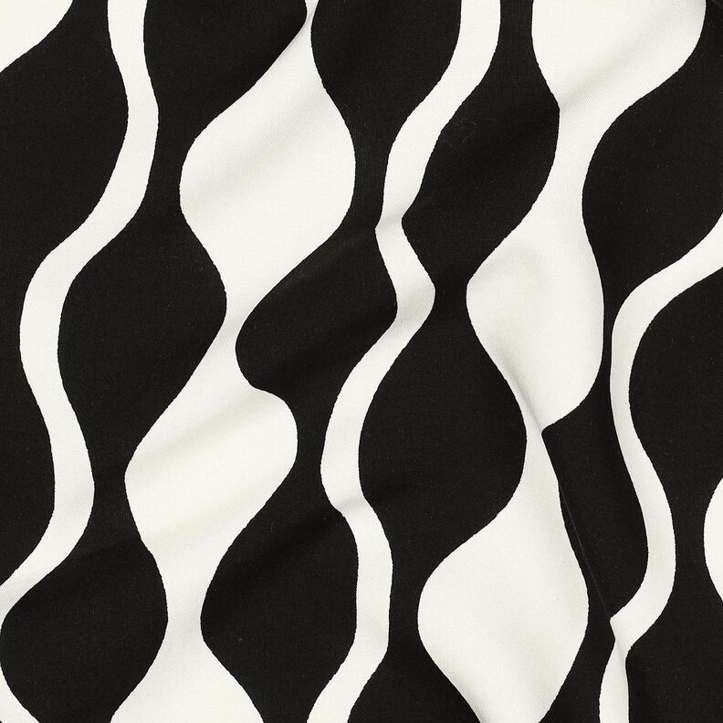 LENZING™ ECOVERO™ viscose fabric retro – black/white,  image number 2