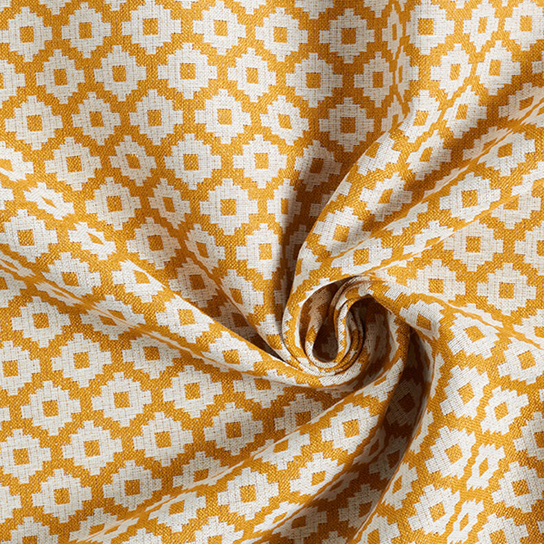 Outdoor fabric jacquard rhombus – mustard,  image number 3