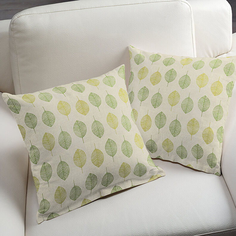 Half Panama Decor Fabric Leaves – natural,  image number 6