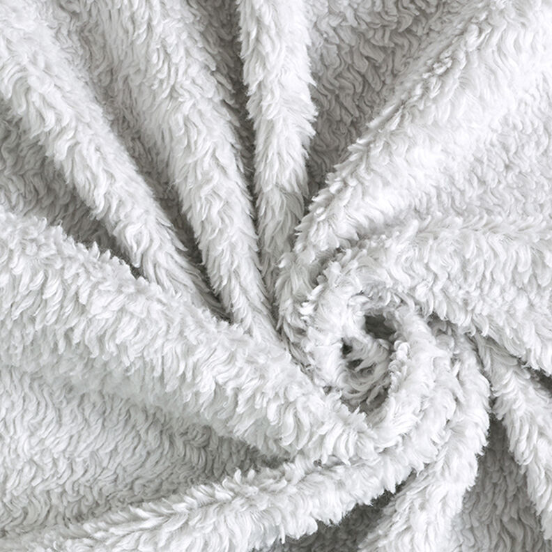Plain cotton sherpa – light grey,  image number 3