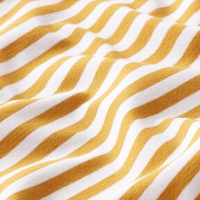 Cotton Jersey Narrow Stripes – mustard/white, 