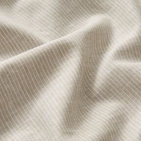 Linen Cotton Blend Narrow Stripes – light taupe/white, 
