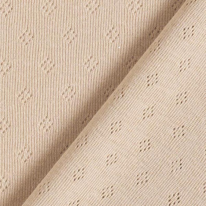 Fine Jersey Knit with Openwork – beige,  image number 4