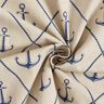 Decor Fabric Half Panama classic anchor – natural/navy blue,  thumbnail number 3
