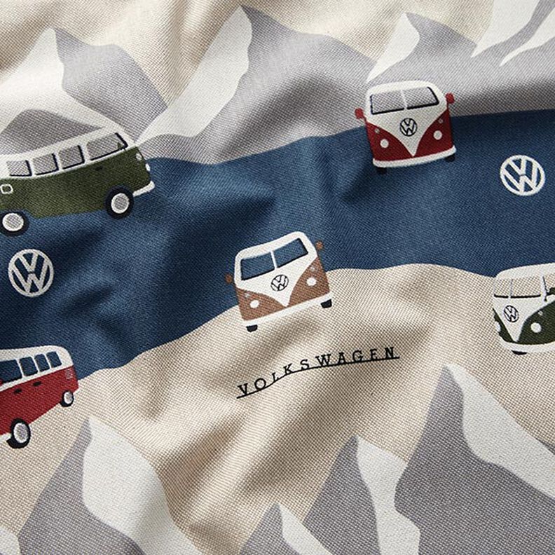 Decor Fabric Half Panama VW Adventure – denim blue/natural,  image number 2