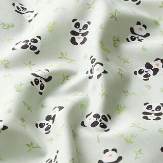 Cotton Cretonne Cuddly panda – green, 