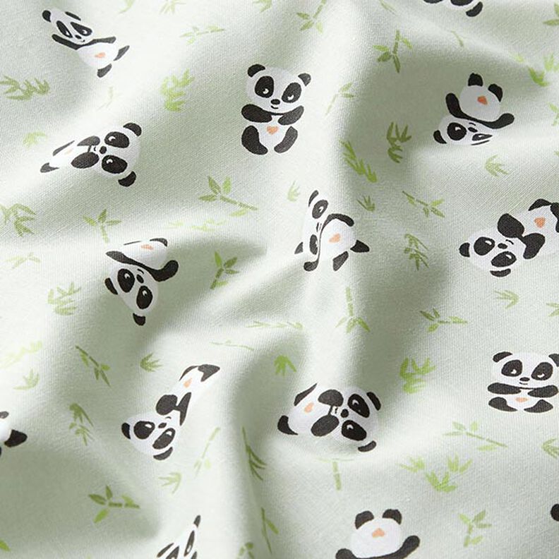 Cotton Cretonne Cuddly panda – green,  image number 2