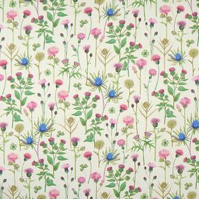 Decor Fabric Half Panama Thistles – pine/natural, 