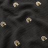 Double Gauze/Muslin Embroidered Rainbows – black,  thumbnail number 2