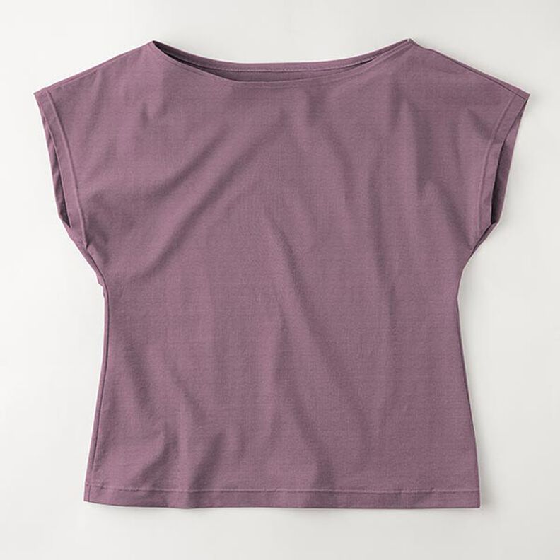 Medium Cotton Jersey Plain – aubergine,  image number 8