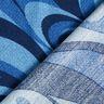 Viscose crepe waves – navy blue/royal blue,  thumbnail number 4