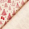 Cotton Cretonne cute fir trees – natural/carmine,  thumbnail number 4