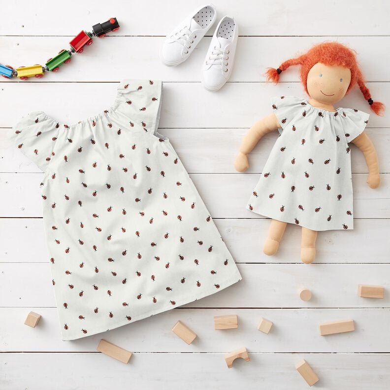 Cotton Jersey Ladybird &ndash; white/red,  image number 7