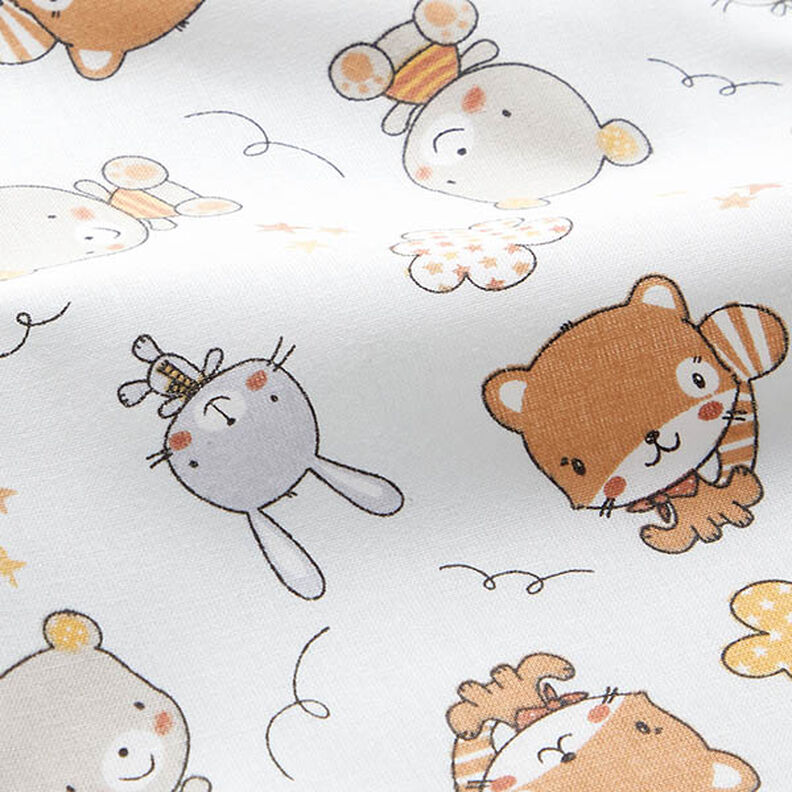 Cretonne Bunnies and Bears – misty grey,  image number 2