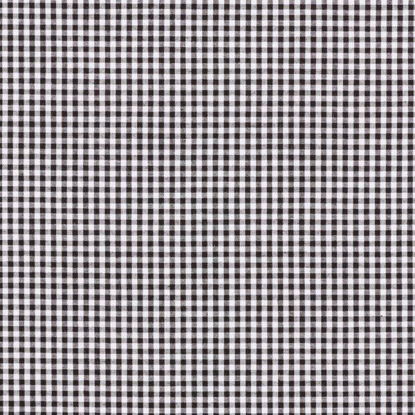 Cotton Poplin Small Gingham, yarn-dyed – black/white,  image number 1
