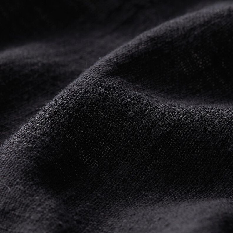Cotton Linen Look – black,  image number 2