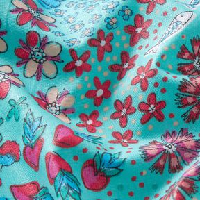 Coated Cotton maritime mix – aqua blue, 