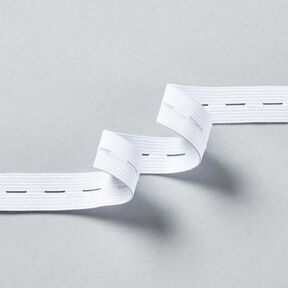 Buttonhole elastic [3 m | 20 mm] – white, 