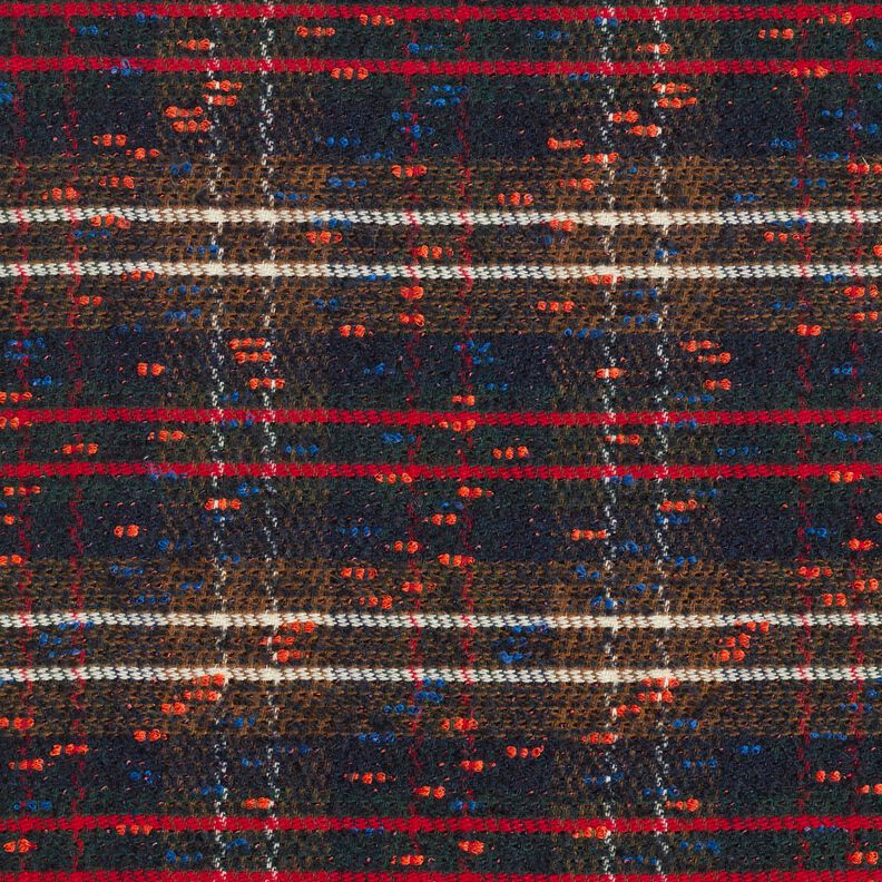 Coat fabric wool blend blurred check, image number 1