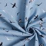 Cranes bamboo fabric – blue grey,  thumbnail number 3