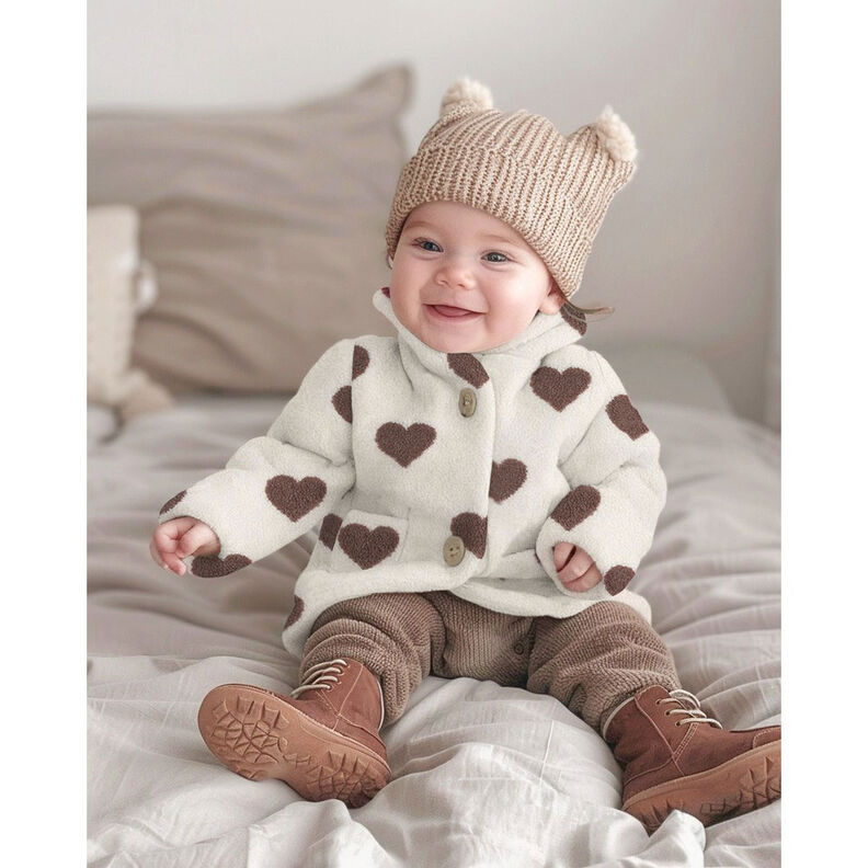 Teddy Fur Hearts | by Poppy – natural/dark brown, image number 6
