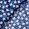 Viscose crepe small flowers – navy blue/white,  thumbnail number 4