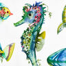 Half Panama Decor Fabric Sea Animals – green,  thumbnail number 5