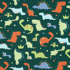 French Terry Dinosaurs | Poppy Fabrics – blue spruce/light green, 