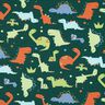 French Terry Dinosaurs | Poppy Fabrics – blue spruce/light green,  thumbnail number 1