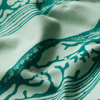 GOTS Cotton jersey Waves | Tula – pastel green, 
