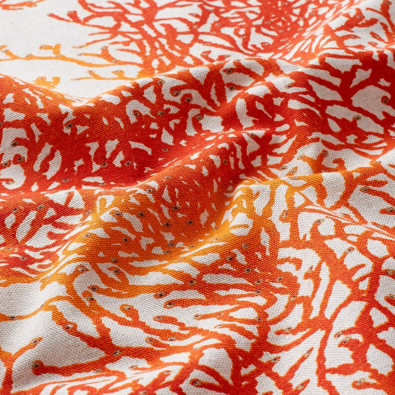 Decor Fabric Half Panama fine coral – terracotta/natural – terracotta/natural,  image number 2
