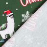 French Terry Santa Claus and Llama | Glitzerpüppi – fir green/chili,  thumbnail number 4