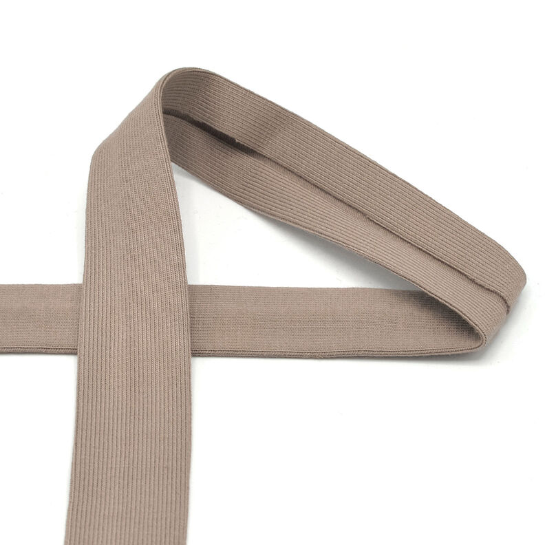 Bias binding Cotton Jersey [20 mm] – dark taupe,  image number 1