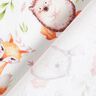 Cotton fabric Percale Woodland animals – white/light brown,  thumbnail number 4