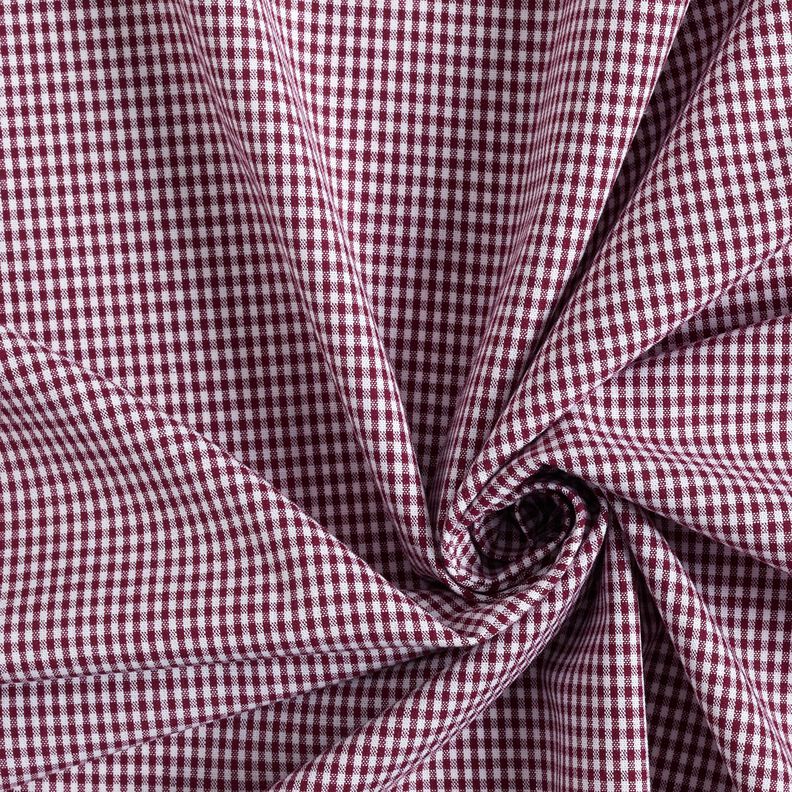 Cotton Poplin Mini check – burgundy/white,  image number 3