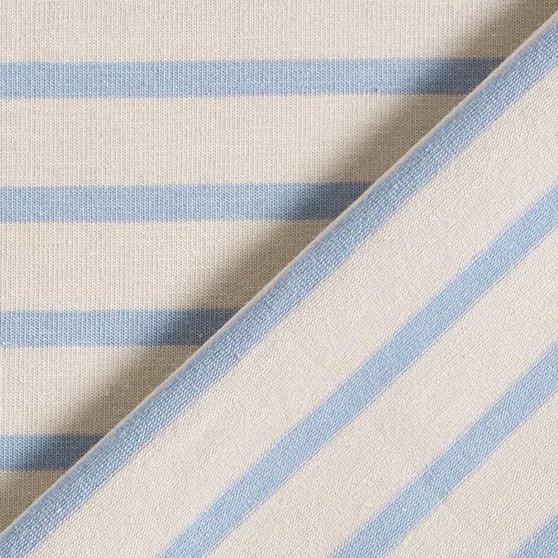 Narrow & Wide Stripes Cotton Jersey – cashew/light blue,  image number 4