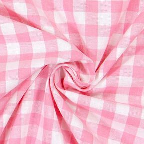 Cotton Vichy check 1 cm – pink/white, 