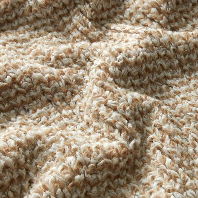 Chunky Knit-Look Faux Fur – beige,  image number 2