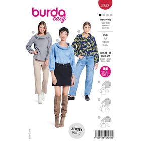 Pullover | Burda 5858 | 34-48, 